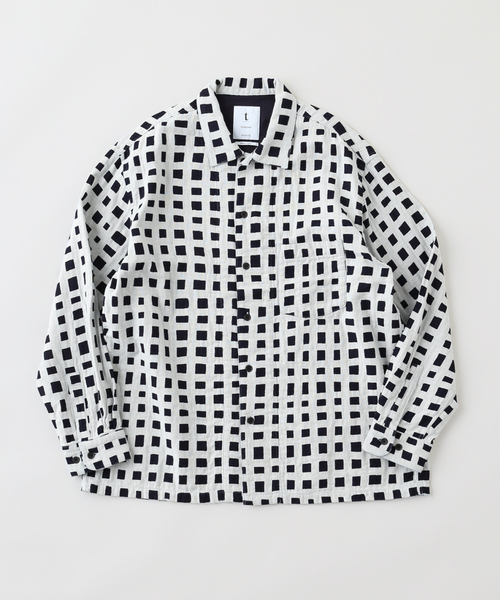 EDIFICE(エディフィス)の「tatamass INDIGO Random Cheack SH(シャツ/ブラウス・メンズ・ホワイト系その他/ダークブルー・LARGE/MEDIUM)」の1枚目の写真