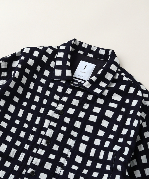 EDIFICE(エディフィス)の「tatamass INDIGO Random Cheack SH(シャツ/ブラウス・メンズ・ホワイト系その他/ダークブルー・LARGE/MEDIUM)」の4枚目の写真