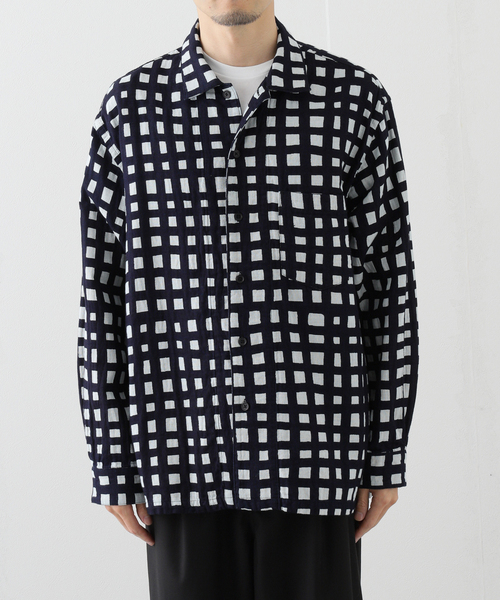 EDIFICE(エディフィス)の「tatamass INDIGO Random Cheack SH(シャツ/ブラウス・メンズ・ホワイト系その他/ダークブルー・LARGE/MEDIUM)」の11枚目の写真