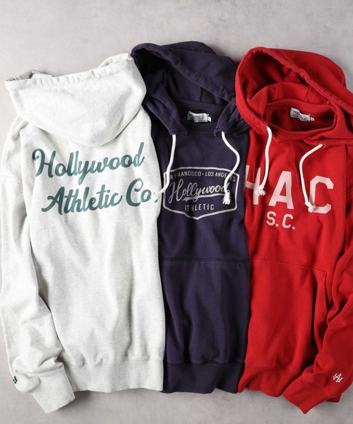 Right-on（ライトオン）の「【Hollywood athletic co】アフターフーデッドパーカー（パーカー・メンズ・オフホワイト/ネイビー/レッド・L/LL/XXL/M）」の10枚目の写真