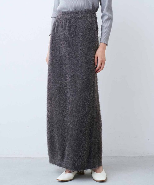 ＩＥＤＩＴ きくちあつこさんコラボ シャギーニットＩラインスカート（スカート）｜IEDIT（イディット）