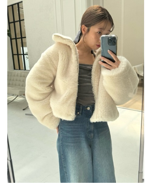 SNIDEL フロッキーチュールベアトップ SNIDEL（スナイデル）の「フロッキーチュールベアトップ（T