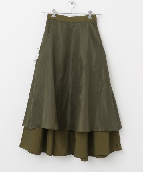 FORK&SPOON（フォークアンドスプーン）の「FORK&SPOON　シャンブレータックスカート（スカート・レディース・グリーン系その他/ブラック・1/2）」の12枚目の写真