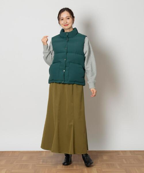 Right-on(ライトオン)の「HONEYSUCKLE ROSE(ハニーサックルローズ)【レディース】中綿ベスト(ダウンベスト・レディース・グリーン/ブラック・M/L/XL)」の3枚目の写真