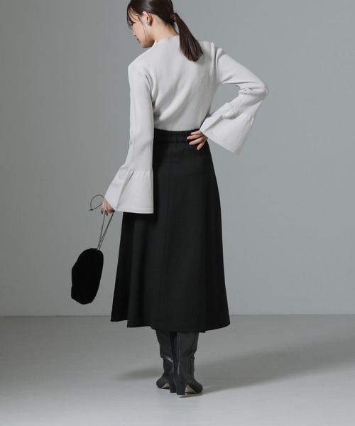 NANO universe(ナノユニバース)の「8パネルダンボールニットフレアスカート(スカート・レディース・モカ/ボルドー/ブラック・FREE)」の20枚目の写真