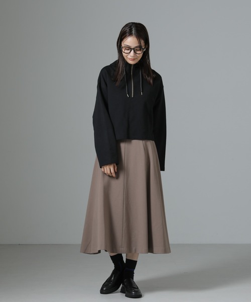 NANO universe(ナノユニバース)の「8パネルダンボールニットフレアスカート(スカート・レディース・モカ/ボルドー/ブラック・FREE)」の9枚目の写真