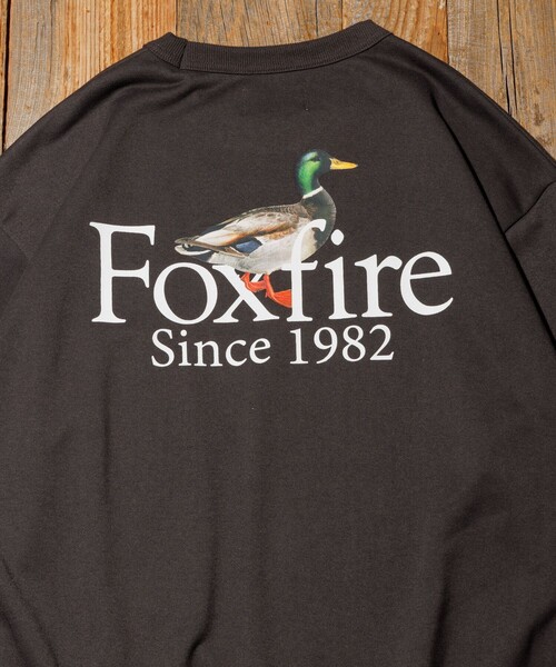 Foxfire(フォックスファイヤー)の「Foxfire/フォックスファイヤー 別注 Foxfire プリントクルーネック スウェット/カモ/バックプリント/リラックスフィット(スウェット・メンズ・チャコールグレー/ライトグレー/ネイビー・LARGE/MEDIUM)」の16枚目の写真