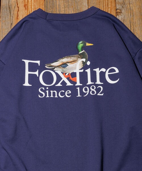 Foxfire(フォックスファイヤー)の「Foxfire/フォックスファイヤー 別注 Foxfire プリントクルーネック スウェット/カモ/バックプリント/リラックスフィット(スウェット・メンズ・チャコールグレー/ライトグレー/ネイビー・LARGE/MEDIUM)」の6枚目の写真