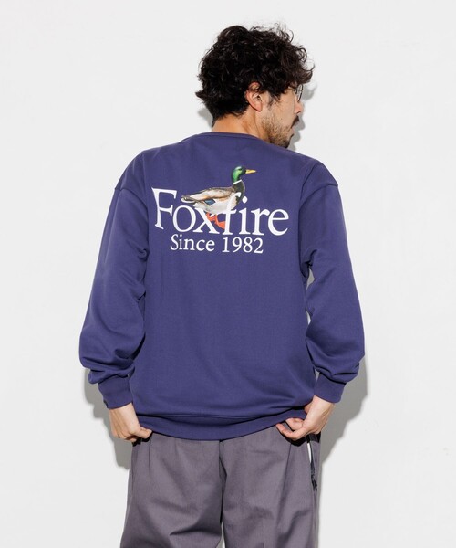 Foxfire(フォックスファイヤー)の「Foxfire/フォックスファイヤー 別注 Foxfire プリントクルーネック スウェット/カモ/バックプリント/リラックスフィット(スウェット・メンズ・チャコールグレー/ライトグレー/ネイビー・LARGE/MEDIUM)」の10枚目の写真