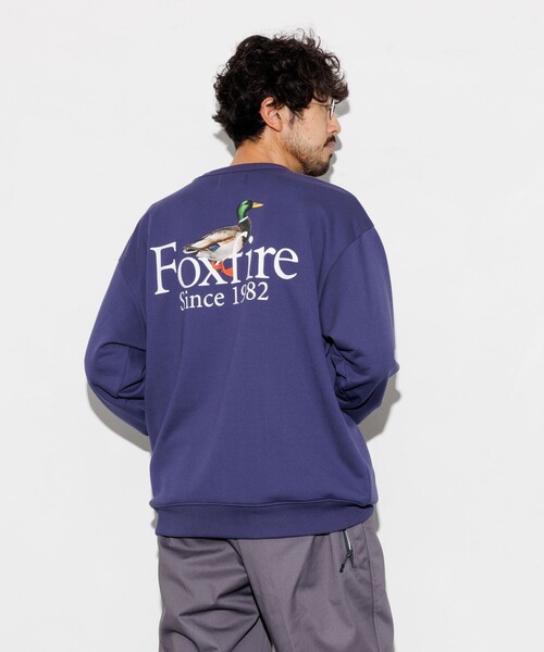 Foxfire(フォックスファイヤー)の「Foxfire/フォックスファイヤー 別注 Foxfire プリントクルーネック スウェット/カモ/バックプリント/リラックスフィット(スウェット・メンズ・チャコールグレー/ライトグレー/ネイビー・LARGE/MEDIUM)」の4枚目の写真