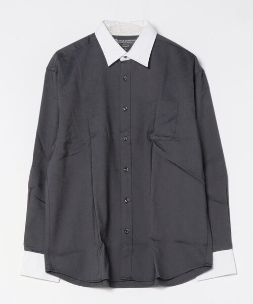 Blue Standard (ブルースタンダード)の「【BLUE STANDARD/ブルースタンダード】リラックスフィット 楽ケア オックス レギュラーカラーシャツ クレリックシャツ イージーケア ピンポイント防汚加工 時短シャツ(シャツ/ブラウス・メンズ・ブルー系その他2/ネイビー/スミクロ/チャコールグレー/ホワイト・LARGE/MEDIUM/X-LARGE)」の13枚目の写真