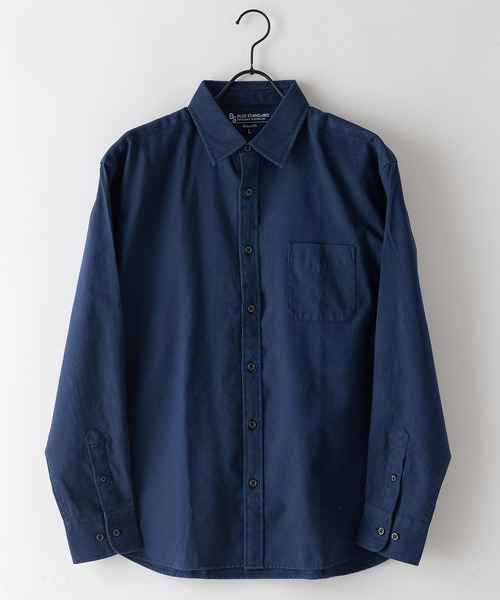 Blue Standard (ブルースタンダード)の「【BLUE STANDARD/ブルースタンダード】リラックスフィット 楽ケア オックス レギュラーカラーシャツ クレリックシャツ イージーケア ピンポイント防汚加工 時短シャツ(シャツ/ブラウス・メンズ・ブルー系その他2/ネイビー/スミクロ/チャコールグレー/ホワイト・LARGE/MEDIUM/X-LARGE)」の14枚目の写真