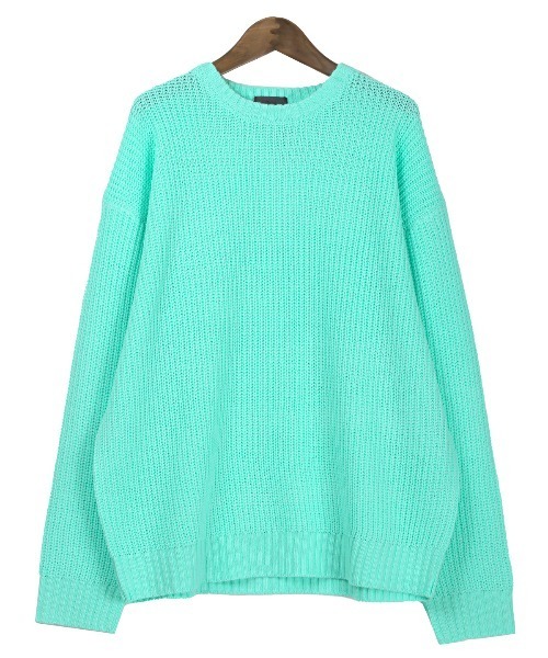 LUXSTYLE（ラグスタイル）の「畦編みクルーネックニット（ニット/セーター・メンズ・ベージュ/ワインレッド/ブルー系その他/グリーン系その他/イエロー系その他/ブルーグレー/ブラック/オレンジ系その他/グレー・L/M）」の17枚目の写真