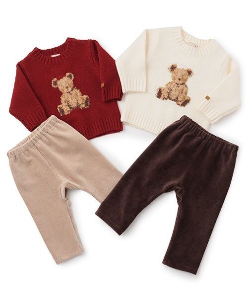 petit main(プティマイン)の「モチーフニットセット(その他ベビーウェア・キッズ・アイボリー/レッド/ネイビー・80cm/70cm)」の14枚目の写真