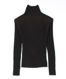 NICOLE white | プレーティングリブタートル(ニット/セーター)