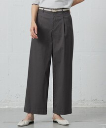 【洗える】20チノストレッチ ワイドパンツ