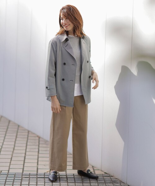 J.PRESS Ladies(J.プレス レディス)の「【洗える】20チノストレッチ ワイドパンツ(その他パンツ・レディース・ベージュ系/グレー系/ホワイト系・XS/S)」の22枚目の写真