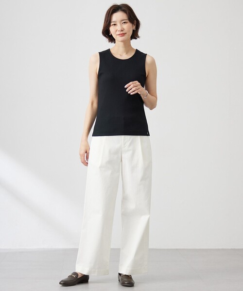 J.PRESS Ladies(J.プレス レディス)の「【洗える】20チノストレッチ ワイドパンツ(その他パンツ・レディース・ベージュ系/グレー系/ホワイト系・XS/S)」の5枚目の写真