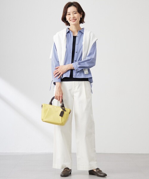 J.PRESS Ladies(J.プレス レディス)の「【洗える】20チノストレッチ ワイドパンツ(その他パンツ・レディース・ベージュ系/グレー系/ホワイト系・XS/S)」の7枚目の写真