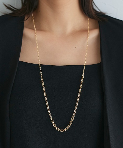 Pierrot（ピエロ）の「チェーンジョイントロングネックレス（ネックレス・レディース・シルバー/ゴールド・FREE）」の2枚目の写真