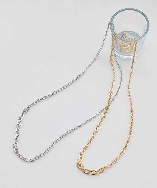 Pierrot（ピエロ）の「チェーンジョイントロングネックレス（ネックレス・レディース・シルバー/ゴールド・FREE）」の3枚目の写真