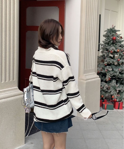 専用 クラッシュボーダーセーター HYSTERIC GLAMOUR（ヒステリックグラマー）の「CRUSH ON YOU