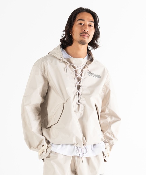 BEDWIN & THE HEARTBREAKERS(ベドウィン アンド ザ ハートブレイカーズ)の「NYLON ANORAK "MACY"(ナイロンジャケット・メンズ・アイボリー/オリーブ・LARGE)」の2枚目の写真