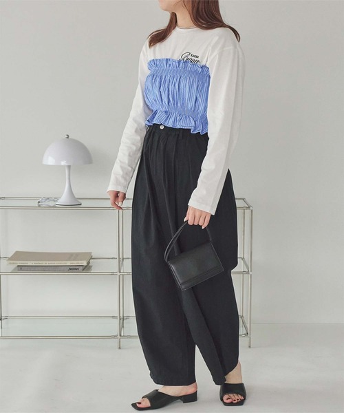 titivate（ティティベイト）の「サッカーストライプシャーリングビスチェ（チューブトップ・レディース・ブラック/ホワイト/ブルー系その他/グリーン系その他・FREE）」の18枚目の写真