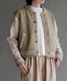 apartment department（アパートメントデパートメント）の「スタジアムジャンバーデザインニット（スタジャン）」