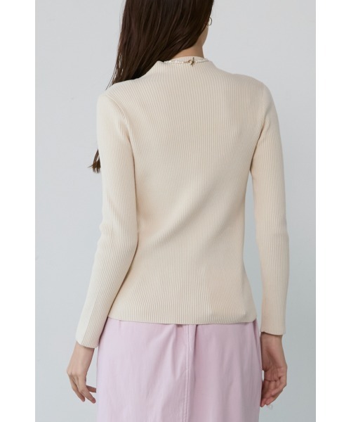 M.deux（エムドゥ）の「～ボトルネックイレリブニット～（ニット/セーター・レディース・ブラック/オフホワイト/イエロー/ライトグリーン・MEDIUM）」の7枚目の写真