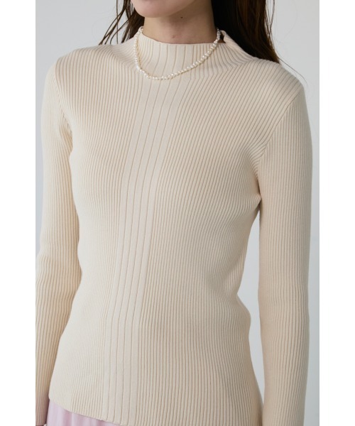 M.deux（エムドゥ）の「～ボトルネックイレリブニット～（ニット/セーター・レディース・ブラック/オフホワイト/イエロー/ライトグリーン・MEDIUM）」の8枚目の写真