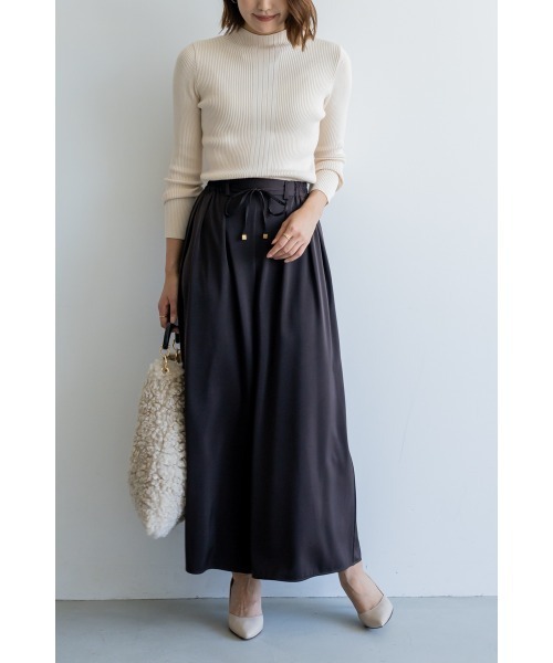 M.deux（エムドゥ）の「～ボトルネックイレリブニット～（ニット/セーター・レディース・ブラック/オフホワイト/イエロー/ライトグリーン・MEDIUM）」の15枚目の写真