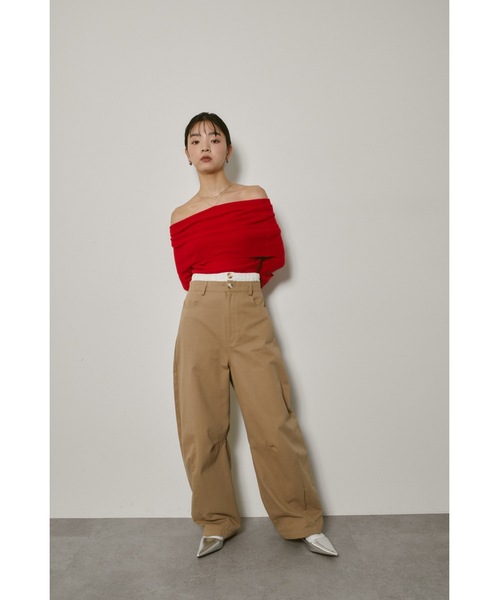 DRWCYS（ドロシーズ）の「オフショルダーニットトップス（ニット/セーター・レディース・オフホワイト/レッド/ブラック/グレー・FREE）」の20枚目の写真