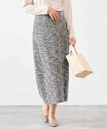 MELROSE claire | 【noir】入卒園式・卒業式・入学式・お仕事にも困らない カットツィードナロースカート(スカート)