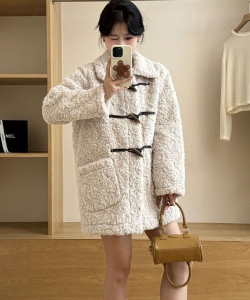 セール】ポケツキボアダッフルコート（ダッフルコート）｜LETee