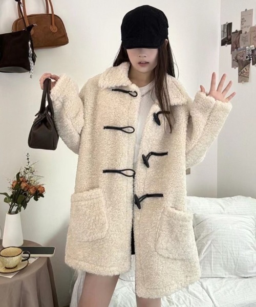 セール】ポケツキボアダッフルコート（ダッフルコート）｜LETee