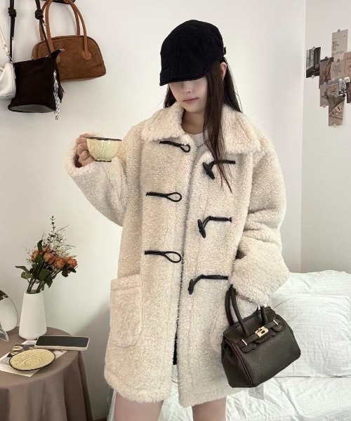 セール】ポケツキボアダッフルコート（ダッフルコート）｜LETee