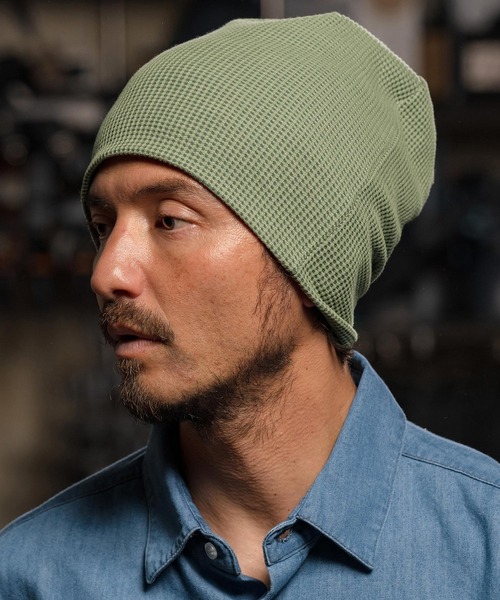mko12553-Cotton Waffle Knit Watch ニットワッチ（ニットキャップ/ビーニー）｜CAMBIO（カンビオ）