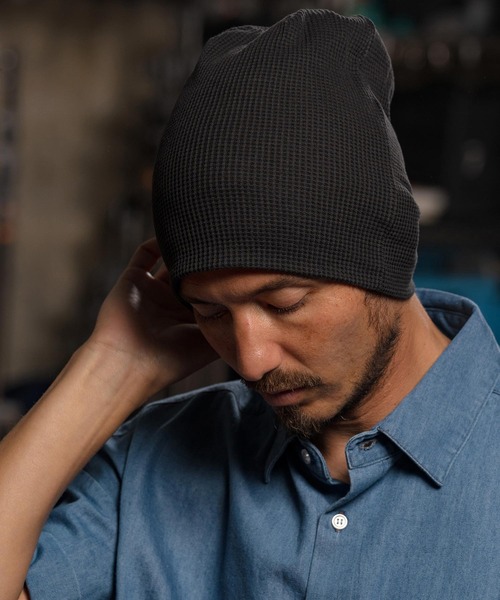 mko12553-Cotton Waffle Knit Watch ニットワッチ（ニットキャップ/ビーニー）｜CAMBIO（カンビオ）