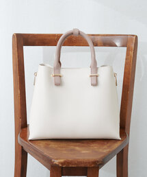 natural couture | ショルダー付ききれいめバイカラーBAG(ショルダーバッグ)
