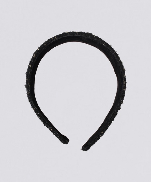 kiehtova（キエトヴァ）の「【kiehtova】WIDE TWEED HEAD BAND/ワイドツイード ヘッドバンド KTH5（カチューシャ・レディース・ブラック・FREE）」の2枚目の写真