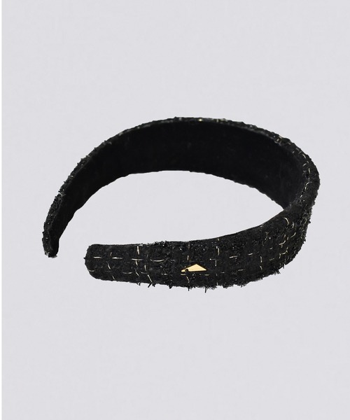 kiehtova（キエトヴァ）の「【kiehtova】WIDE TWEED HEAD BAND/ワイドツイード ヘッドバンド KTH5（カチューシャ・レディース・ブラック・FREE）」の3枚目の写真