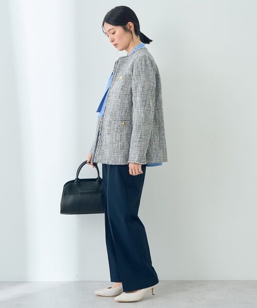 YECCA VECCA（イェッカヴェッカ）の「金釦ツイードジャケット（ノーカラージャケット・レディース・ネイビー/その他6・L/M）」の17枚目の写真