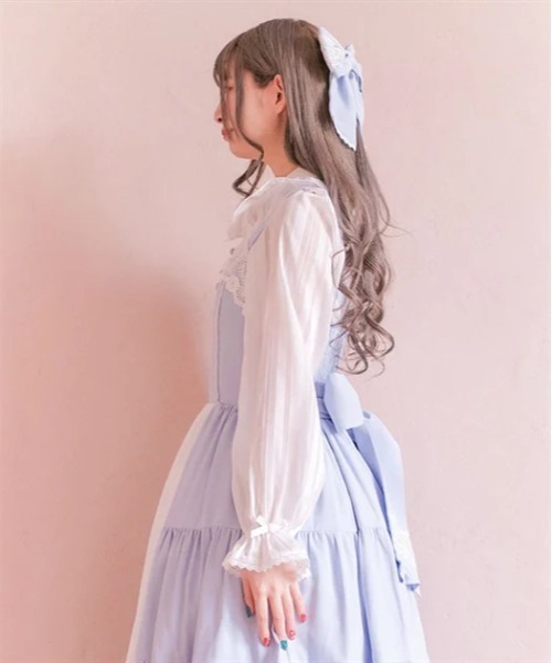 axes femme kawaii（アクシーズファムカワイイ）の「ストライプシアーブラウス（シャツ/ブラウス・レディース・ホワイト/ブラック/ピンク・MEDIUM）」の5枚目の写真