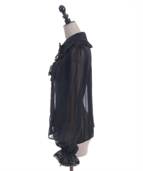 axes femme kawaii（アクシーズファムカワイイ）の「ストライプシアーブラウス（シャツ/ブラウス・レディース・ホワイト/ブラック/ピンク・MEDIUM）」の16枚目の写真