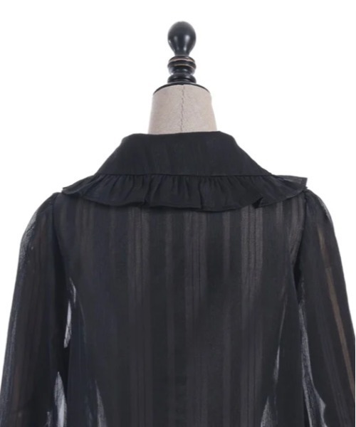 axes femme kawaii（アクシーズファムカワイイ）の「ストライプシアーブラウス（シャツ/ブラウス・レディース・ホワイト/ブラック/ピンク・MEDIUM）」の21枚目の写真