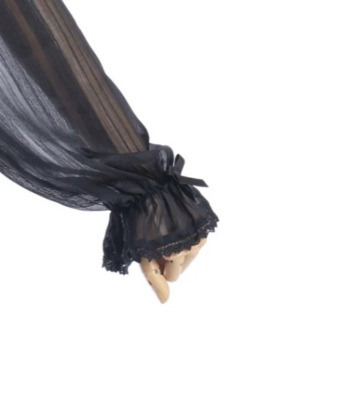 axes femme kawaii（アクシーズファムカワイイ）の「ストライプシアーブラウス（シャツ/ブラウス・レディース・ホワイト/ブラック/ピンク・MEDIUM）」の22枚目の写真