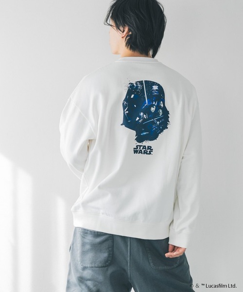 LOWRYS FARM(ローリーズファーム)の「【STAR WARS】ウラケ 291001(スウェット・メンズ・グレー/オフホワイト/ブラック・MEDIUM/LARGE)」の1枚目の写真