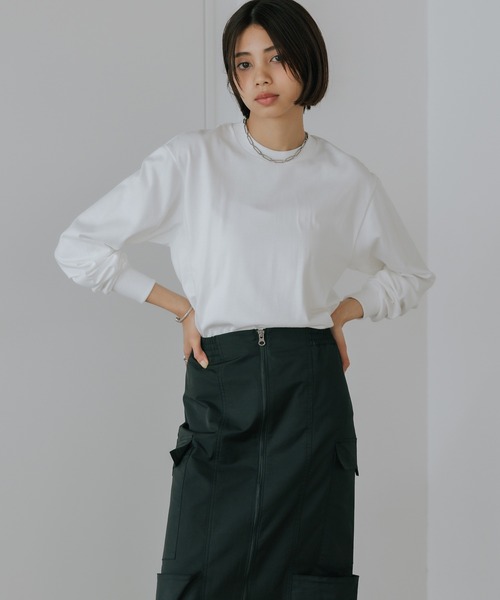 HANES（ヘインズ）の「Hanes/ヘインズ 1P SHIRO L/S T-SHIRT ロングスリーブTシャツ 2026年春夏（Tシャツ/カットソー・メンズ・ホワイト・L/XL/S/M）」の11枚目の写真