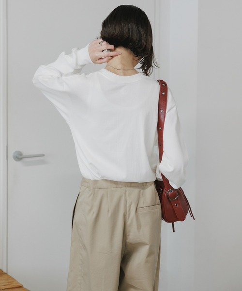 HANES（ヘインズ）の「Hanes/ヘインズ 1P SHIRO L/S T-SHIRT ロングスリーブTシャツ 2026年春夏（Tシャツ/カットソー・メンズ・ホワイト・L/XL/S/M）」の19枚目の写真